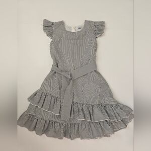 Striped Black and White Kids Dress